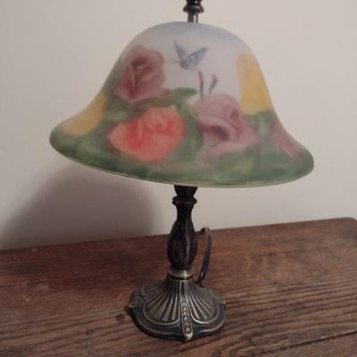 Reverse Hand Painted Shade Table Lamp