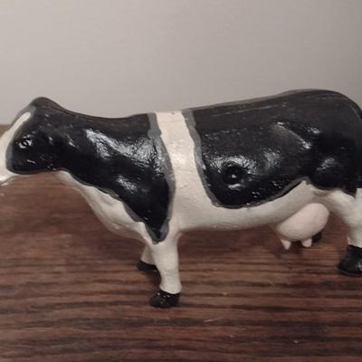 Cast Iron Cow Statuette