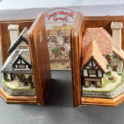 David White Bookends with Box and COA