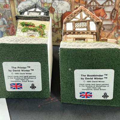 David White Bookends with Box and COA