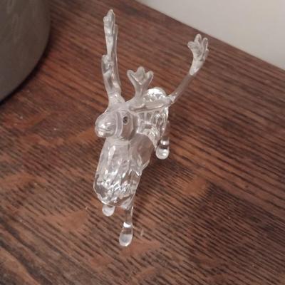 Swarovski Silver Crystal Reindeer with Box