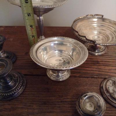 Collection of Weighted Sterling Silver Service Pieces