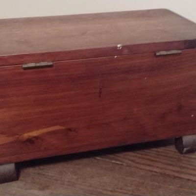 Vintage Solid Wood Hand Crafted Storage Box