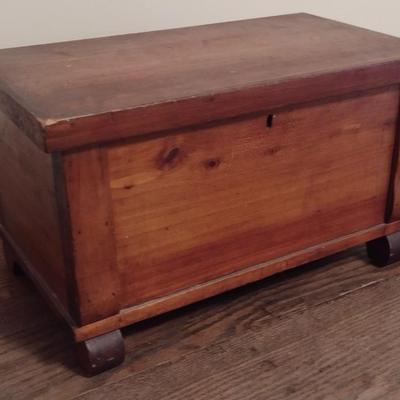Vintage Solid Wood Hand Crafted Storage Box