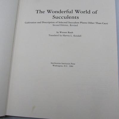 Vintage Agricultural Plant Book The Wonderful World of Succulents by Werner Rauh