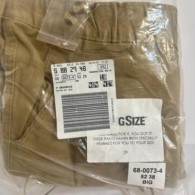 New King Size Brand Khaki Colored Chinos 50x29