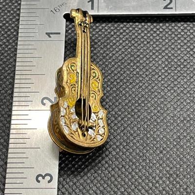 Vintage 1950s Mini Brass guitar - marked Spain
