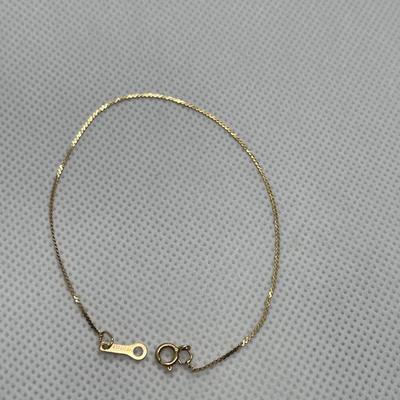 14k gold bracelet, thin