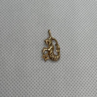 14k Capricorn Sea Goat pendant