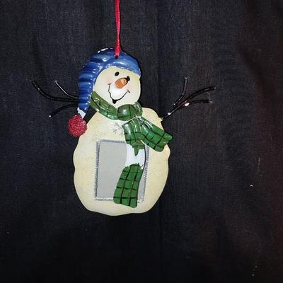 SNOWMAN COOKIE JAR-CRYSTAL BELL SNOWMAN RINGER-SNOWMAN ORNAMENTS