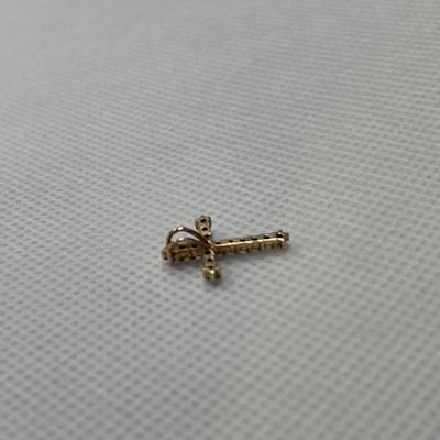 10k Gold Diamond Cross Pendant