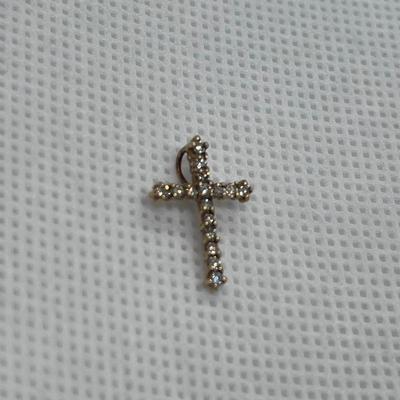 10k Gold Diamond Cross Pendant