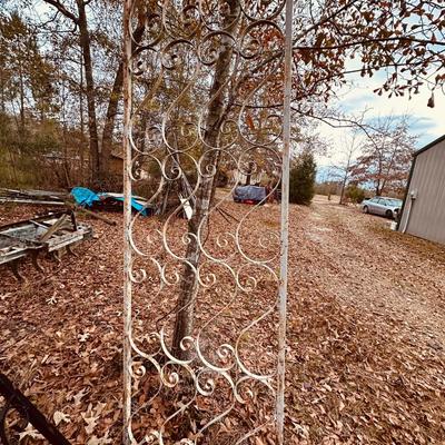 Architectural Salvage Vintage White Iron Door