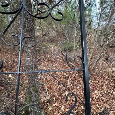 Architectural Salvage Black Iron Door Pair