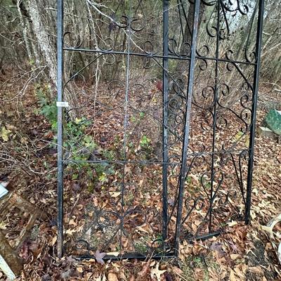 Architectural Salvage Black Iron Door Pair