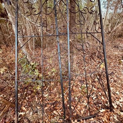 Architectural Salvage Black Iron Door Pair