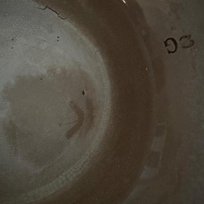 Antique STAPLE Repair Cherub Decorated Punch Bowl