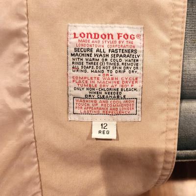 Lot #106  Ladies London Fog All Weather Coat - 12 Regular