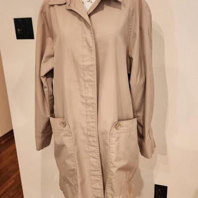 Lot #106  Ladies London Fog All Weather Coat - 12 Regular