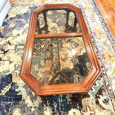 Lot #107  Nice Beveled Glass Coffee Table