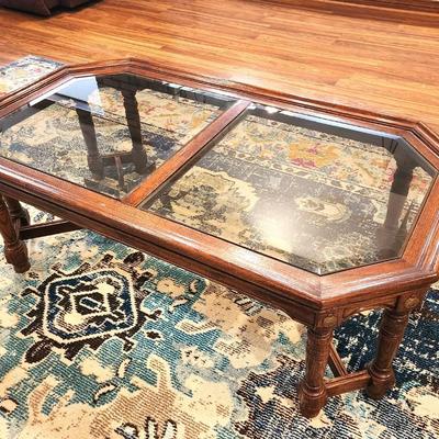 Lot #107  Nice Beveled Glass Coffee Table