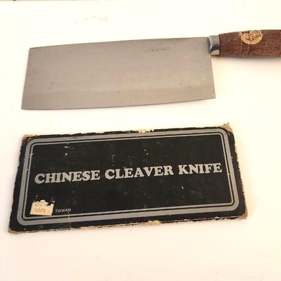 Lot #111  Vintage Chinese Cleaver Knife in Sleeve