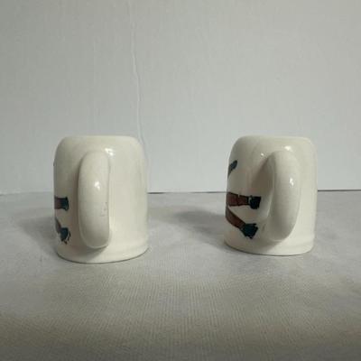 Two Midcentury  2" Vintage Steins