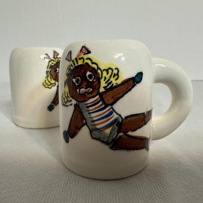 Two Midcentury  2" Vintage Steins