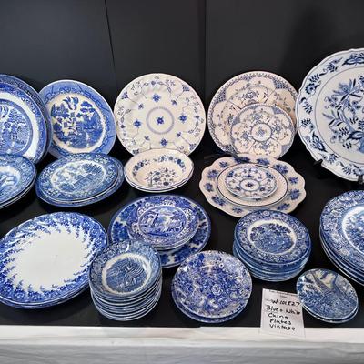Blue White Plates