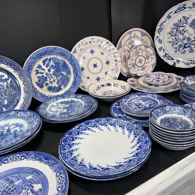 Blue White Plates