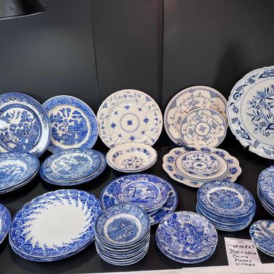 Blue White Plates