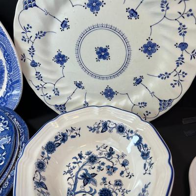 Blue White Plates