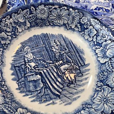 Blue White Plates