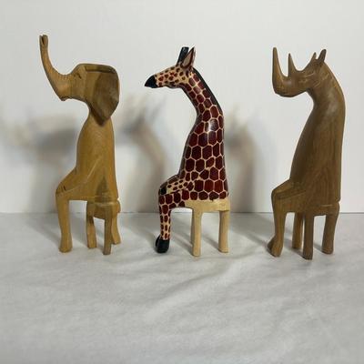 80's Hand Carved African Party Animals