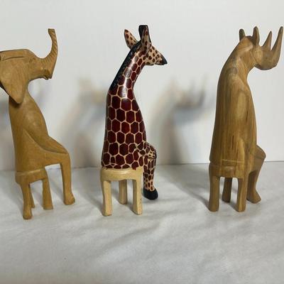 80's Hand Carved African Party Animals