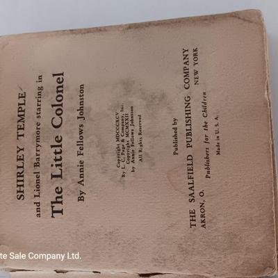 Two antique books Wash Tibbs and The little Colonel Shirley Temple