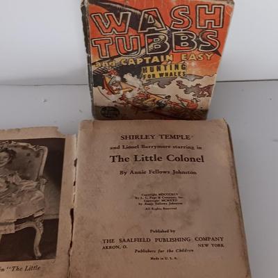Two antique books Wash Tibbs and The little Colonel Shirley Temple