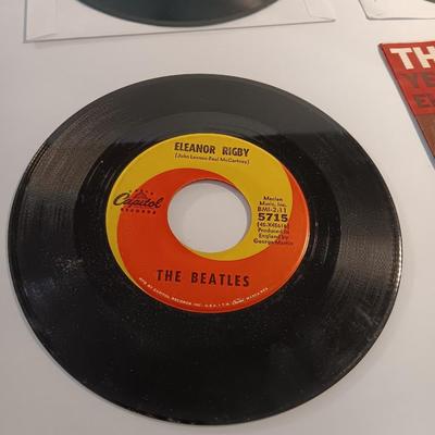 Three Beatles Records LPs - Yellow Submarine - Yesterday - Revolution