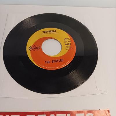 Three Beatles Records LPs - Yellow Submarine - Yesterday - Revolution