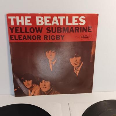 Three Beatles Records LPs - Yellow Submarine - Yesterday - Revolution