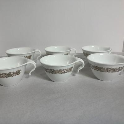 1970's Corelle by Corning Stackable Cups - Woodland - Set of 6