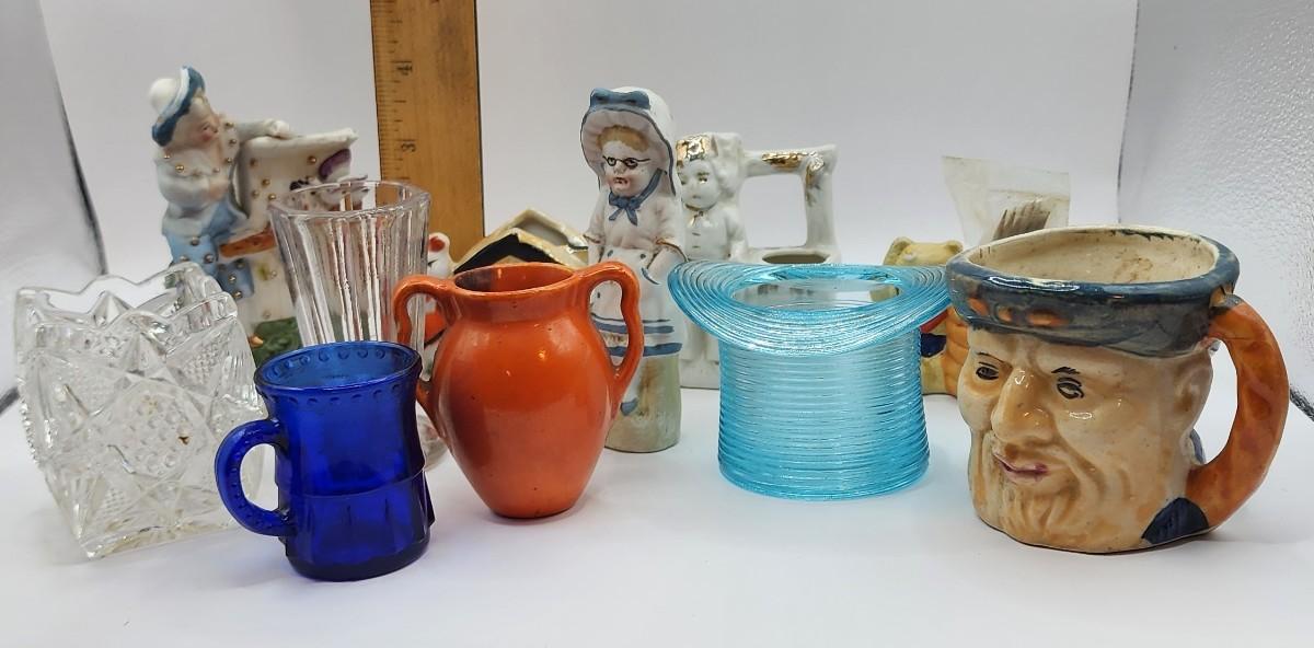 LOT137 Vintage 11 Piece Bundle Of Toothpick Holders (Stoneware