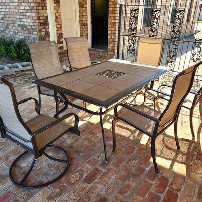 Lot #132  Martha Stewart Outdoor Dining Set - table/six chairs