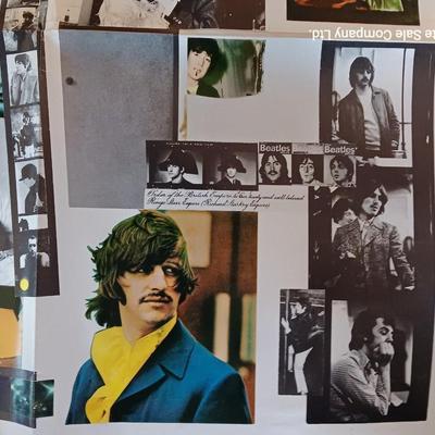 Two Beatles posters - All Lyrics 1968 - and headshots