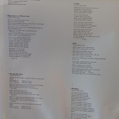 Two Beatles posters - All Lyrics 1968 - and headshots