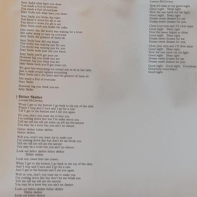 Two Beatles posters - All Lyrics 1968 - and headshots