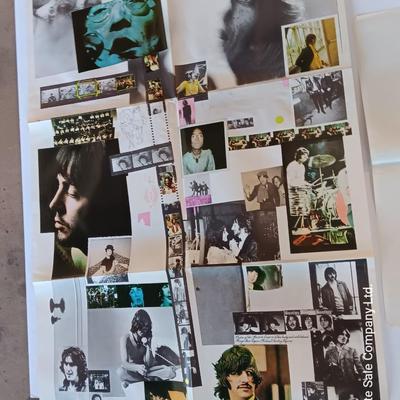 Two Beatles posters - All Lyrics 1968 - and headshots