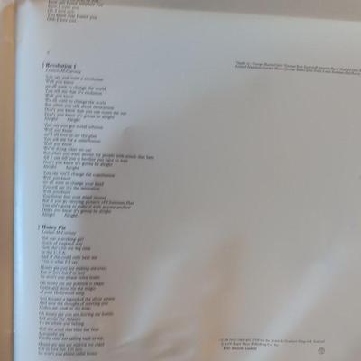 Two Beatles posters - All Lyrics 1968 - and headshots
