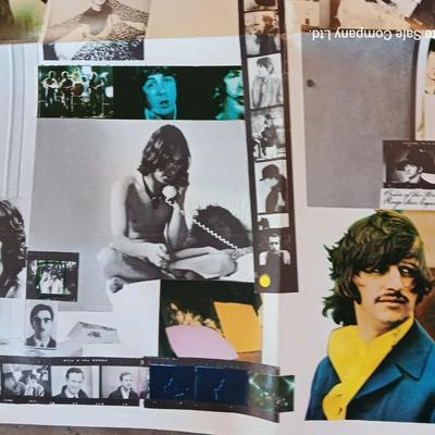 Two Beatles posters - All Lyrics 1968 - and headshots
