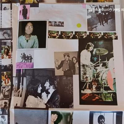 Two Beatles posters - All Lyrics 1968 - and headshots